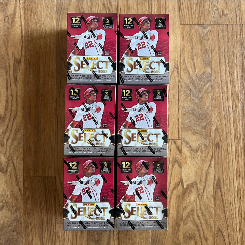 2021 Panini Select MLB Baseball Blaster Boxes (LOT of 6) SEALED NEW